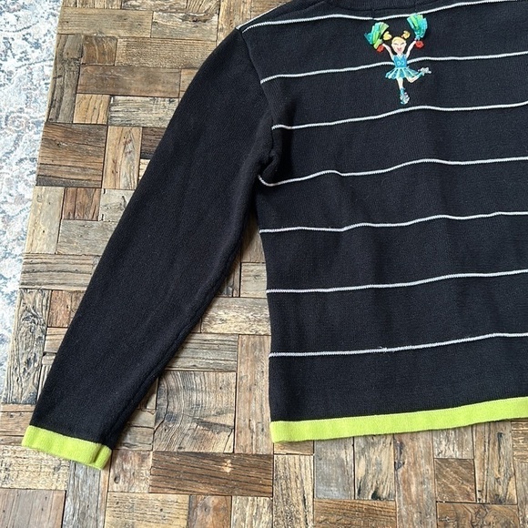 Jack B Quick Petite Football Cheerleader Hoodie Knit Cardigan - Picture 12 of 13